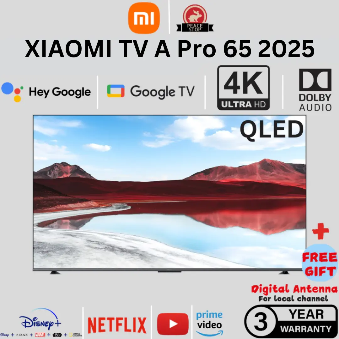 3 Years On-Site Warranty- Xiaomi Mi TV 65'' inch A PRO TV 4K UHD QLED / Smart Home Hub