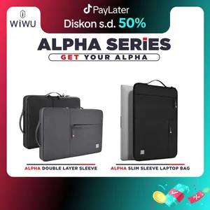 Wiwu Tas Laptop Series Laptop Bag Anti Air Shockproof 13 14 15.6 Inch – Alpha Slim Sleeve / Double Layer/ Pilot/Hali/Cozy/Ora/Skin armor Waterproof Sleeve Laptop Bag Pria Wanita