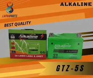 Aki motor Beat Scoopy GTZ5S, Aki kering bergaransi, merk : ALKALINE GTZ-5S MF