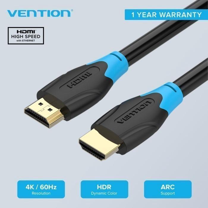 Gambar VENTION Kabel HDMI Exclusive Box M-M 4K BLACK -A11 - 3 METER - 2METER dari Reformasi Computer Kota Administrasi Jakarta Barat Tokopedia