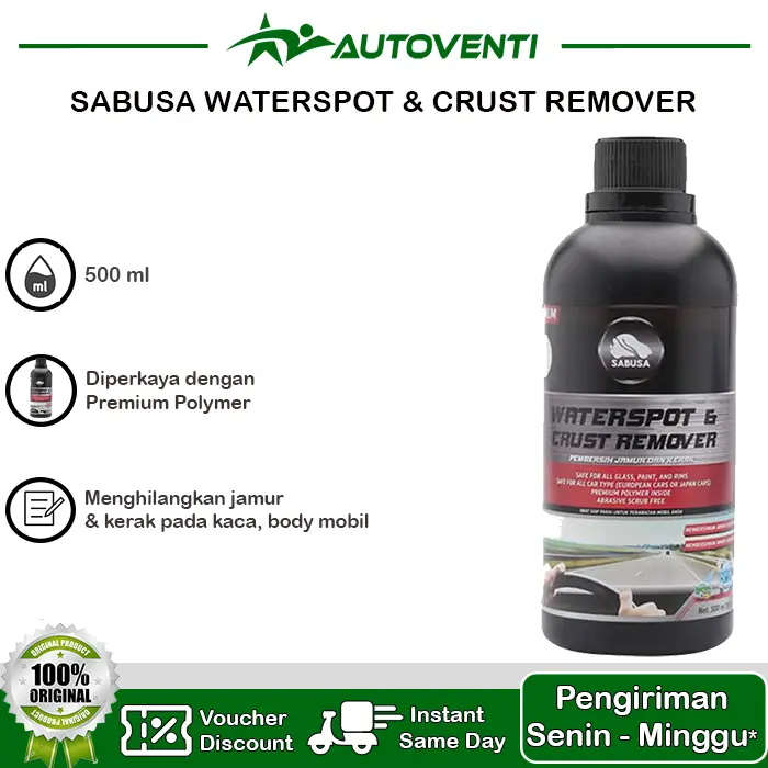 Pembersih Jamur Kaca Body Kerak Waterspot Remover SABUSA 500ml