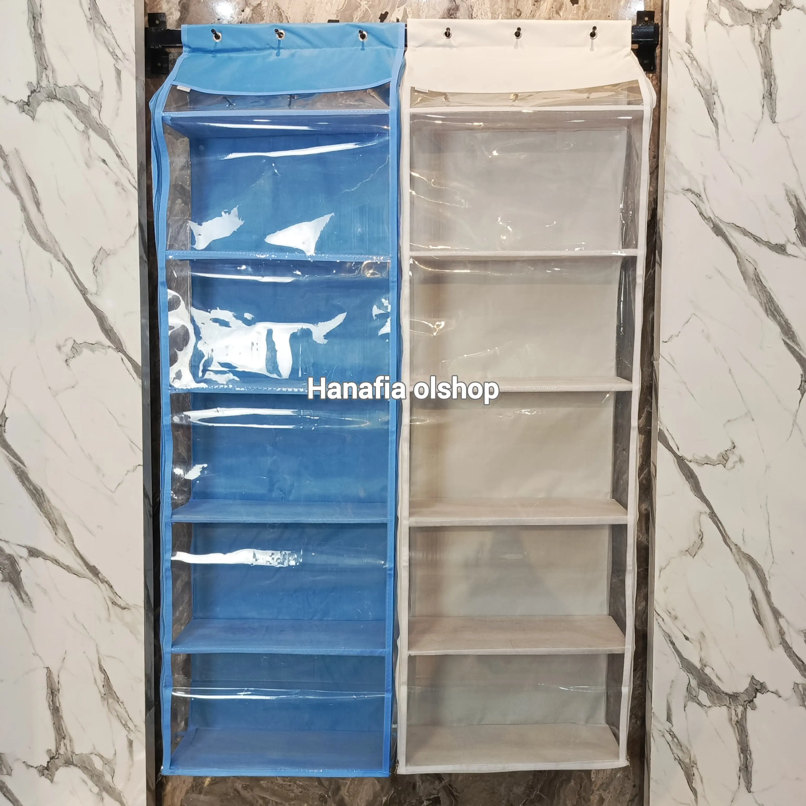 RAK TAS GANTUNG BAHAN DINNIR ALAS TRIPLEK 3ML UKURAN JUMBO MIKA TEBAL RESLETING KANAN KIRI