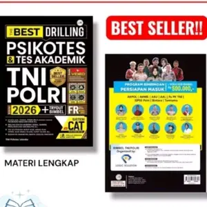 BEST DRILING PSIKOTES & TES AKADEMIK TNI POLRI 2026 MATERI LENGKAP BEST SELLER BIMBEL TRYOUT CAT