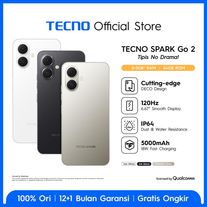 [Exclusive Creators] TECNO SPARK Go 3+3GB*/64GB, IP64, Shop  Tokopedia