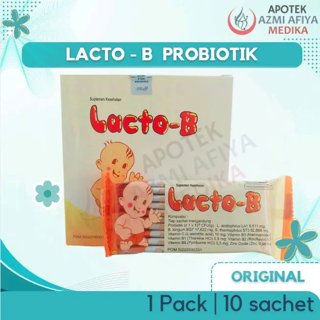 Lacto B 10 Sachet Probiotik Vitamin Diare dan Pencernaan obat  diare
