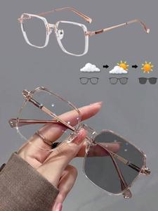 Lentes de moda cuadrados para mujer, diseño clásico moderno, función variable de luz, uso diario, elegantes y prácticos