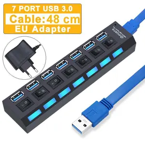 USB Type A Hub 7 Port USB 3.0 High Speed Extender