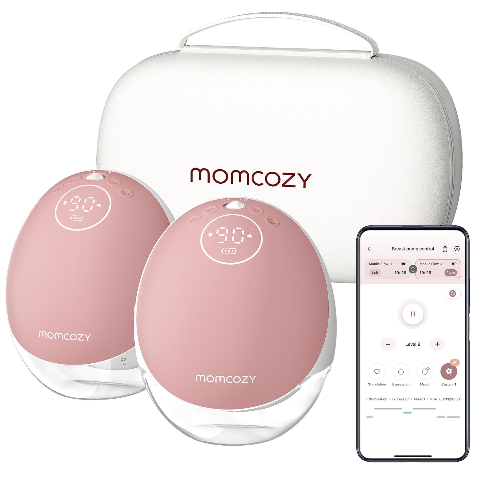 Momcozy เครื่องปั๊มนมไฟฟ้า เครื่องปั๊มนมไร้สาย เครื่องปั๊มนมแฮนด์ฟรี M9 Wearable Breast Pump หลายโหม