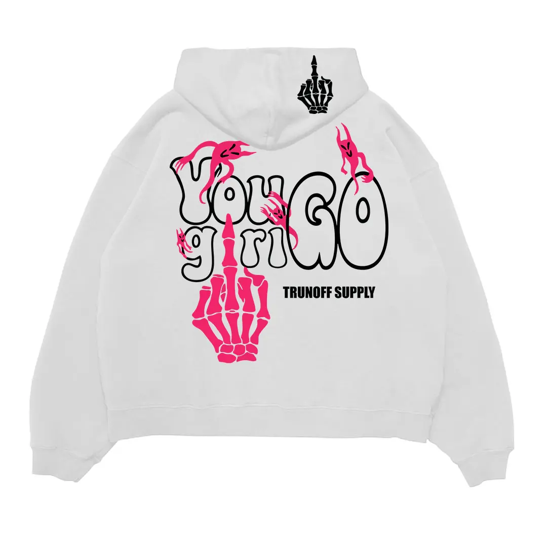 TRUNOFF | SWEATER HOODIE BOXY OVERSIZE | GO GIRL