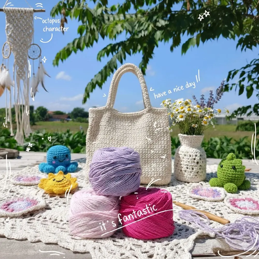tali katun 1,5 dan 2mm 100gram harga murah ~ ideal untuk membantu kerajinan tangan dan crochet