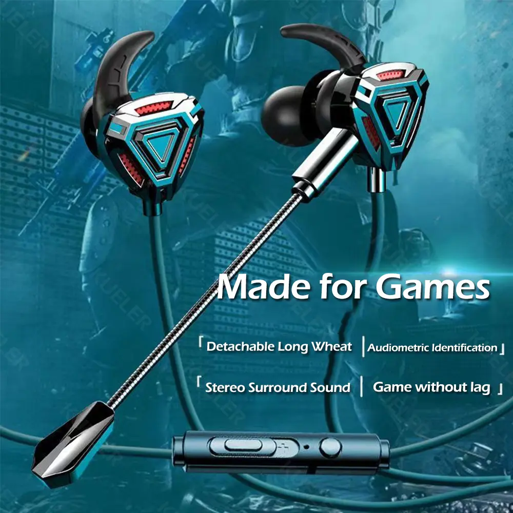 GM3 Wired Gaming Headset with Microphone Panggilan HD Latensi Rendah Suara Surround Stereo 360 Derajat Earphone