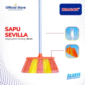 [COD] [TERMURAH] DRAGON Sapu Sevilla Pembersih Lantai Gagang Besi 110cm Dust Remover Serbaguna SP168