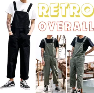 OVERALL RETRO AMERICAN DRILL PRIA WANITA