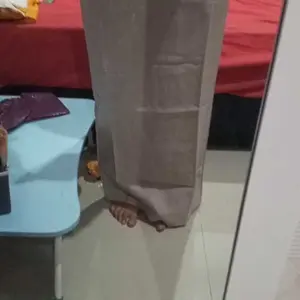ROK KERJA WANITA / ROK SPAN REMPEL BELAKANG Hitam Muslim