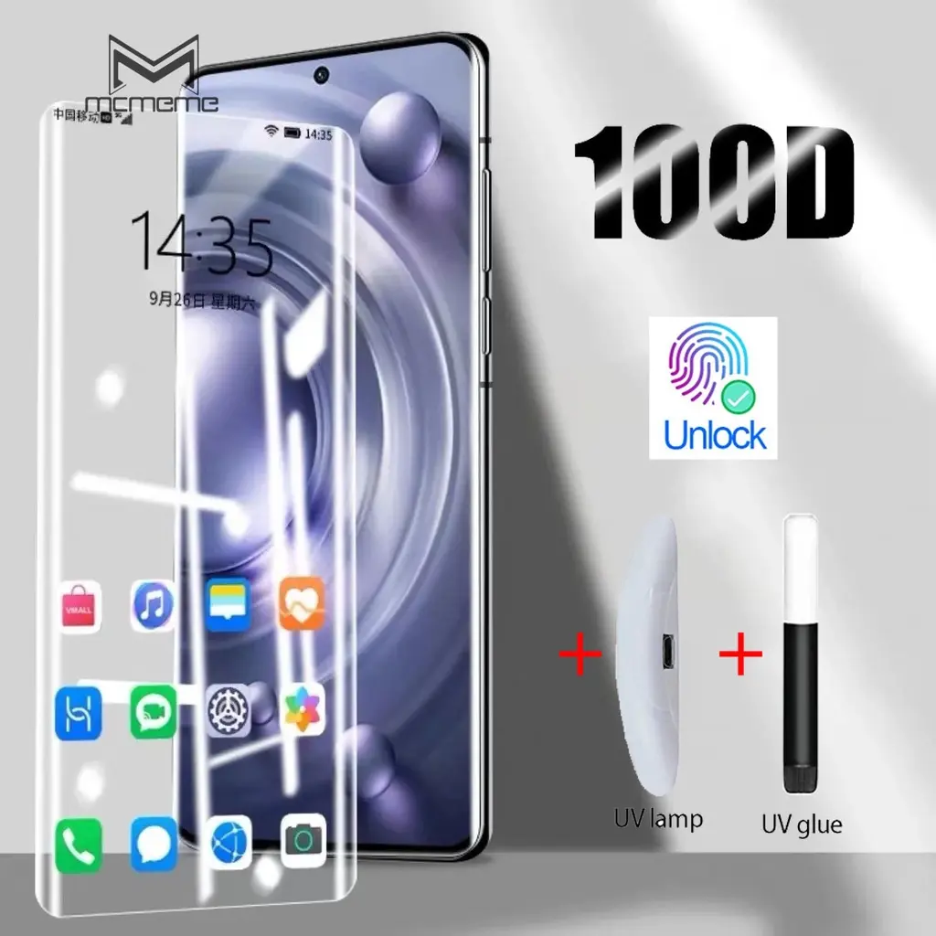 UV Glue Full Cover Tempered Glass VIVO V29 V27 V25 X90 X80 X70 X60 X50 Pro 5G