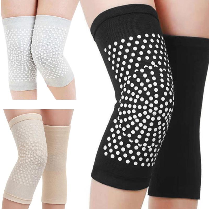 STOK READY Deker Lutut 2Pcs Deker Lutut Kesehatan Sabuk Terapi Lutut Apsintus Pemanasan Diri Dukungan Lutut Pad Penyangga Lutut Hangat Untuk 1