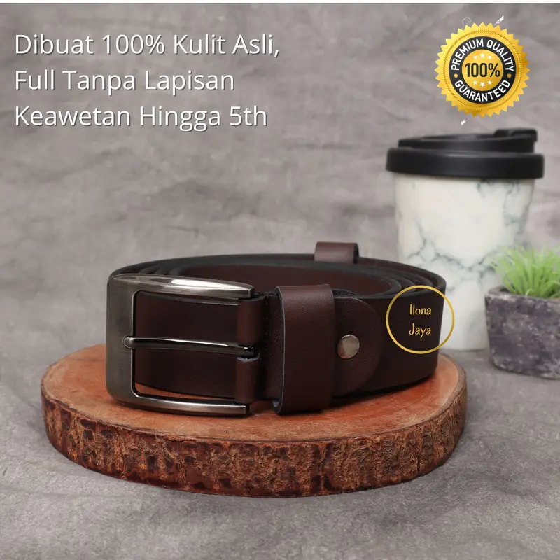 Gesper Kulit Pria Original 100% Ikat Pinggang Kulit Sabuk Kulit Gesper Kulit Pria Ikat Pinggang Pria Kulit 4