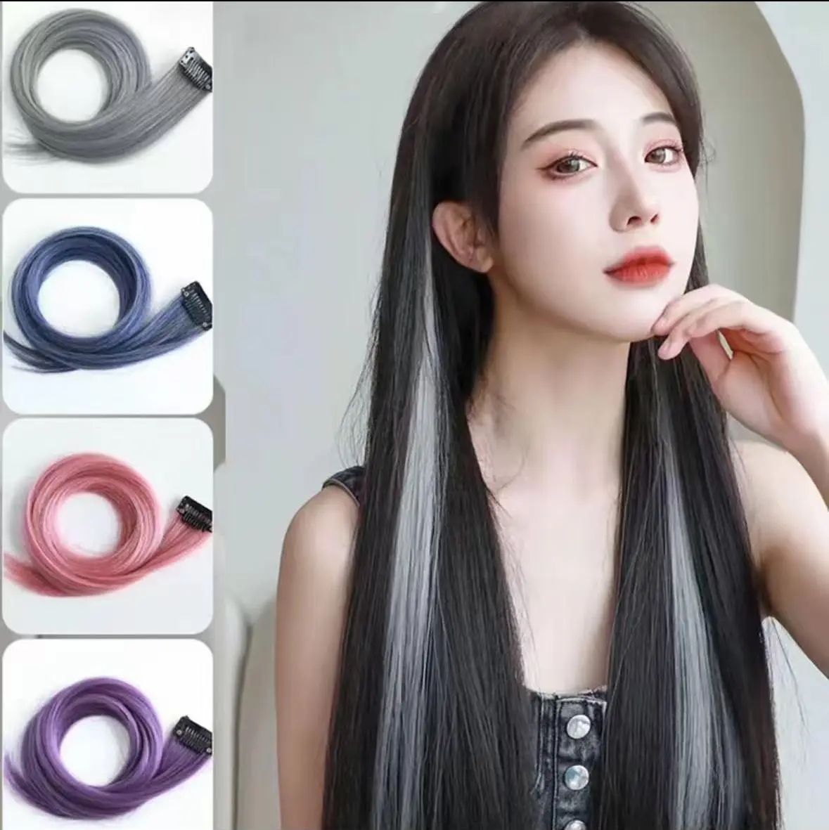 Tóc Giả Nhân Tạo, Thời Trang, Nhiều Màu Sắc, Dành Cho Nữ