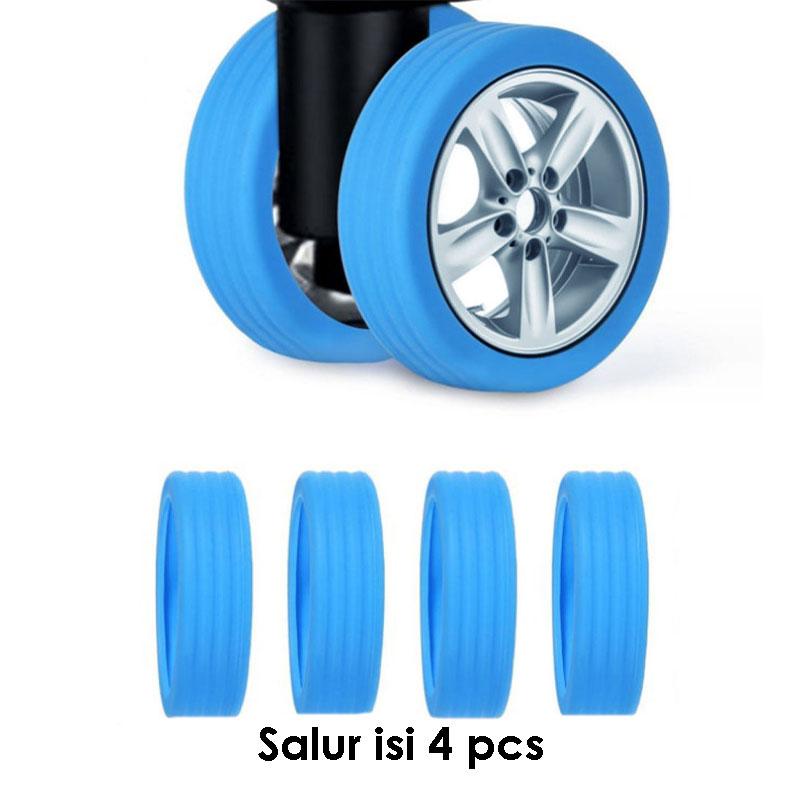 Pelindung Roda Koper Silikon Luggage wheel Isi 4Pcs Dan 8Pcs Silicon Kabin 6
