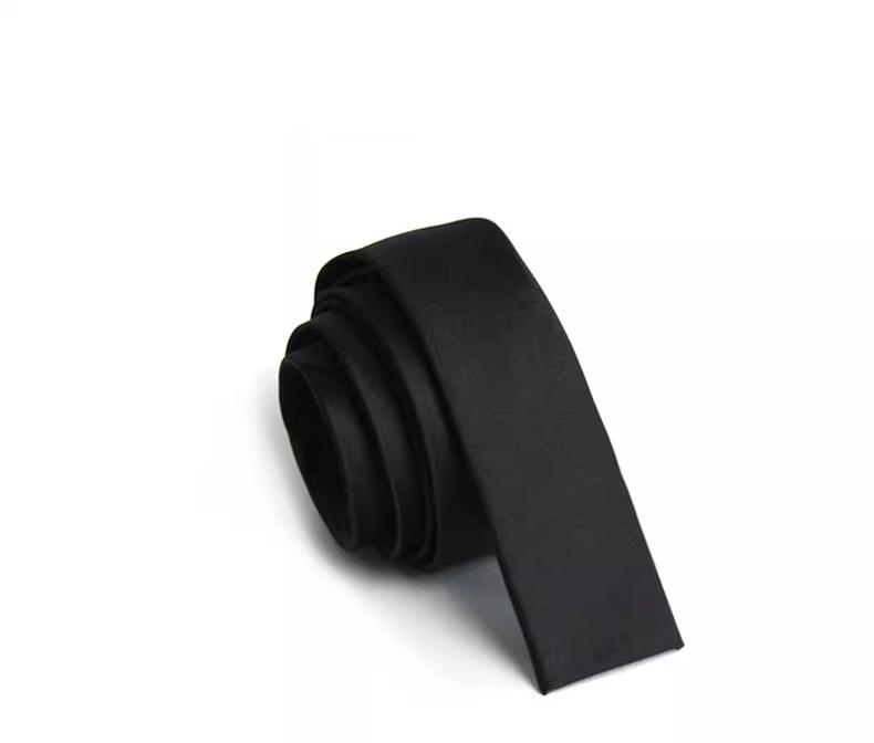 Product Introduction of Black Tie Thin Narrow Version Male Fashion Casual Young Thin Korean Narrow Small Thin Female Decoration Ins Match 23