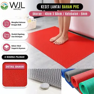 WANJIALE Keset Kamar Mandi Anti Slip 40×60 Tebal 6MM - Jaring