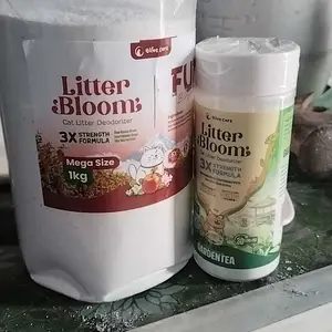 Olive Care LITTER BLOOM Penghilang Bau Pipis Pup Kucing MEGA SIZE 1KG Cat Litter Deodorizer Pewangi Pasir EXTRA JUMBO Aroma Segar Tahan Lama Hingga 72 Jam dengan Teknologi Slow & Smart Release Aroma - Menetralisir Bau dan Menghambat Pertumbuhan Bakteri