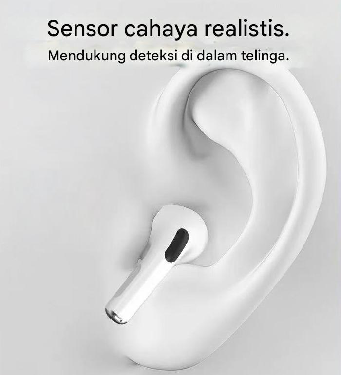 AI TWS Original TWS Earphone Nirkabel Bluetooth 5.3 Dual MIC Stereo Noise Reduction Bass HIFI Touch Control Earbuds