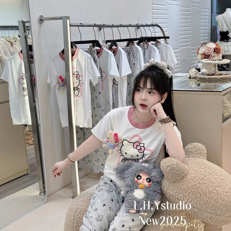 Sét bộ mèo chất cotton Hàn mịn chuẩn LHY ( Hàng Có Sẵn) 1