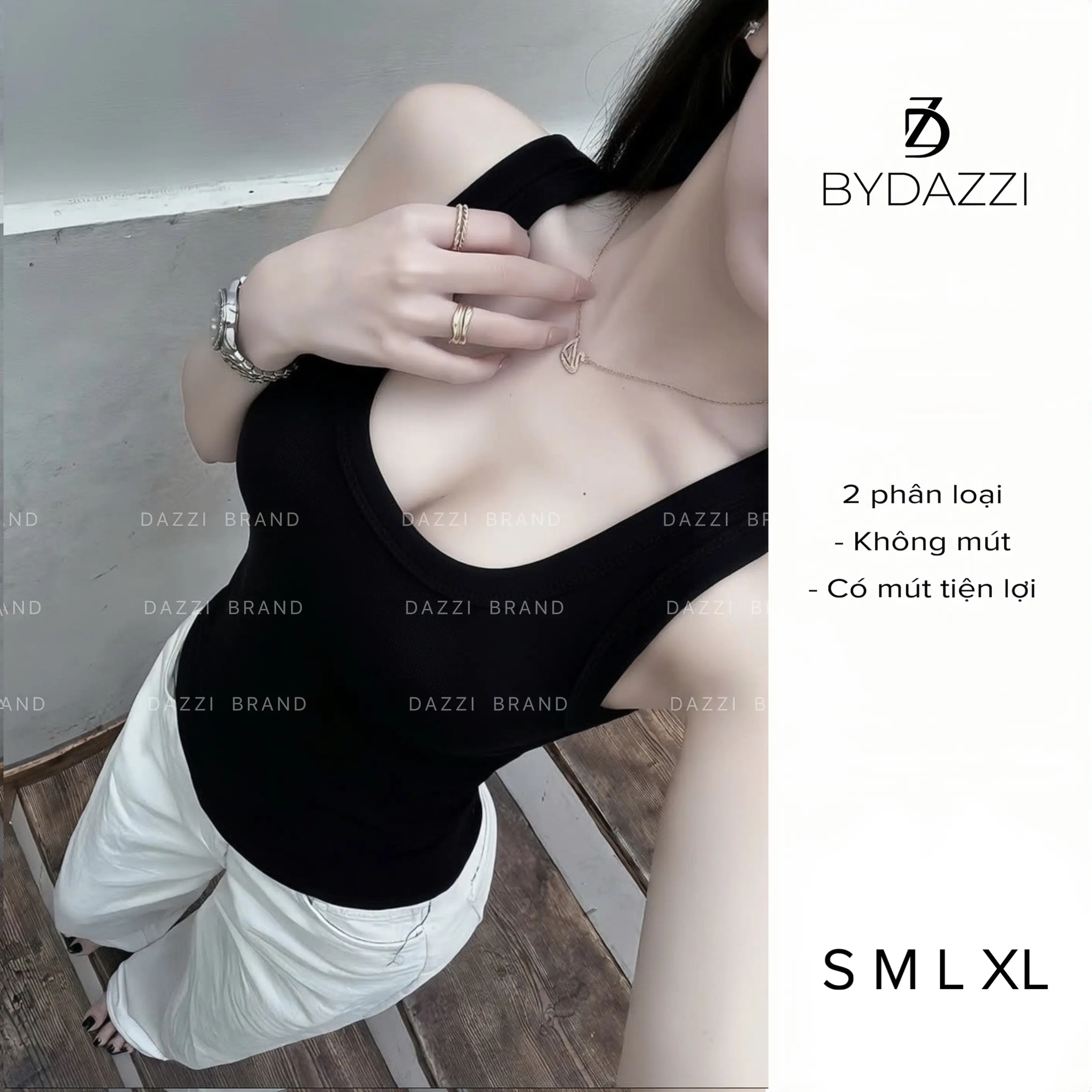 [KÈM MÚT/KO MÚT] Áo ba lỗ nữ basic ôm dáng, áo 3 lỗ chất thun cotton mịn tôn dáng DAZZI Women A072 | BigBuy360 - bigbuy360.vn