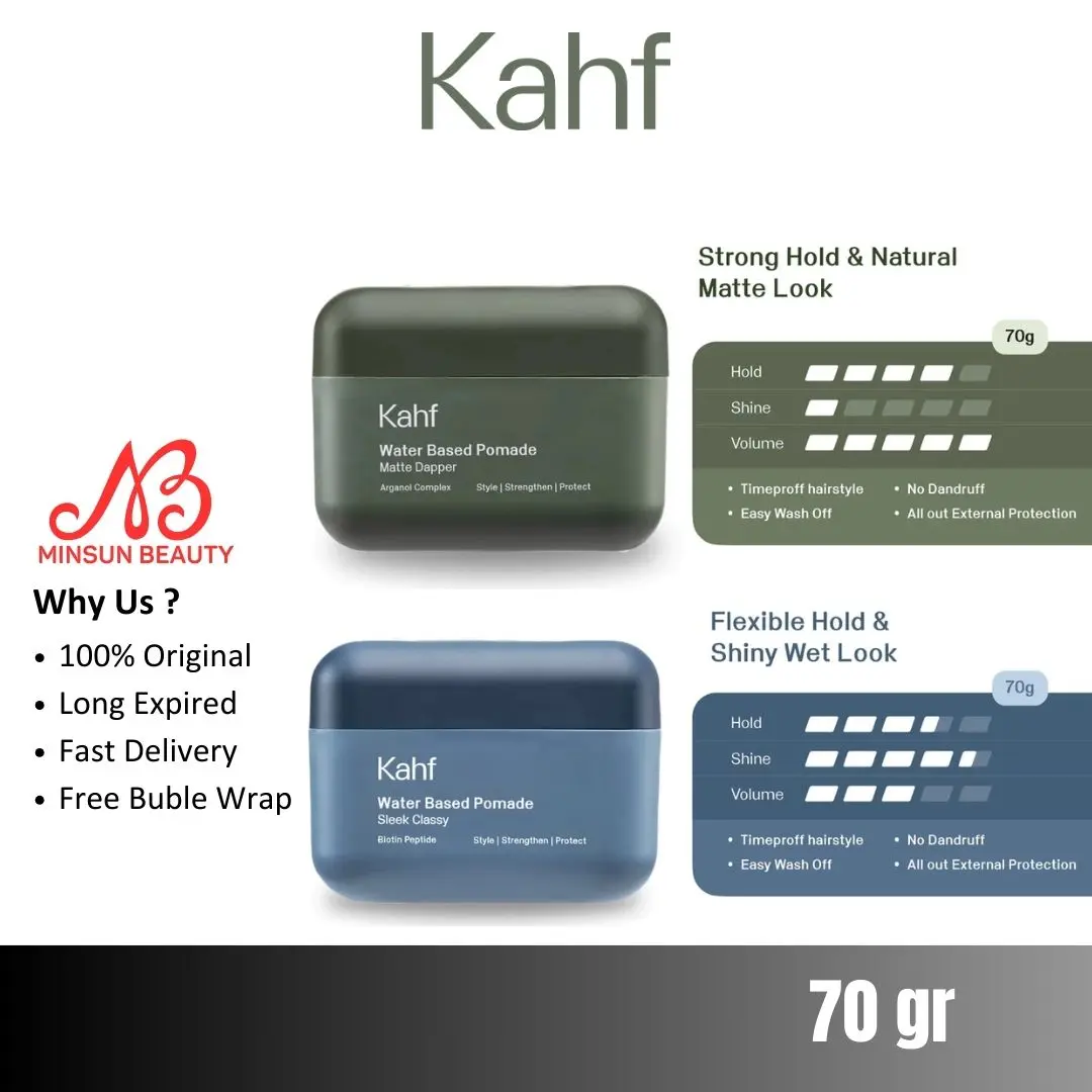 KAHF Water Based Pomade 70g Penata Rambut