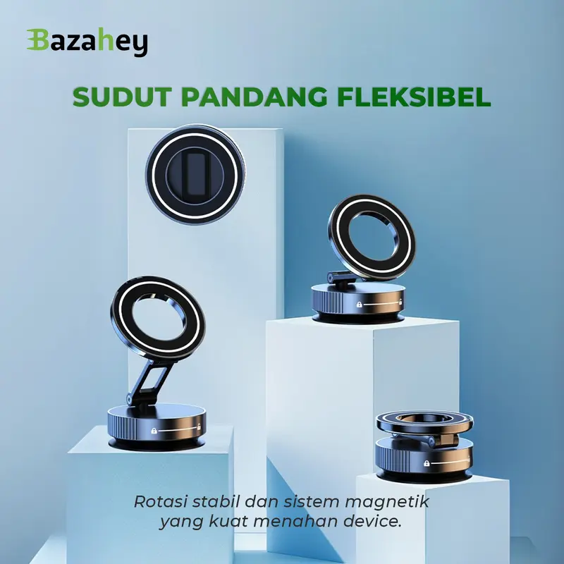 ROJO FOX Magnetic Phone Holder 360° Rotation & Foldable | N52 Strong Magnet | 1200X Suction Power | Car & Desktop Compatible Penyangga Motor 5