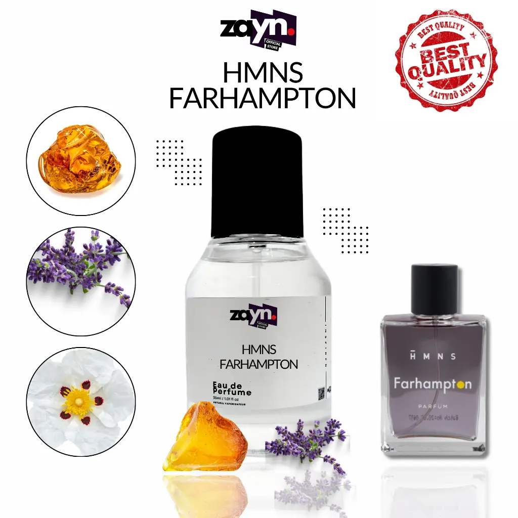 Farhampton HMNS by Zayn Parfum EDT EDP Extrait de perfume 35ml Aroma Amber Lavender Aromatic Cowok Cewek Pria Wanita Elegant Wanginya