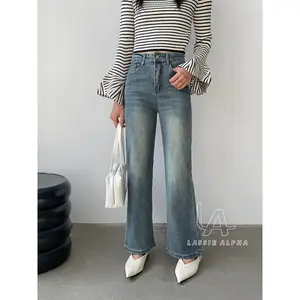 Lassie Alpha J95 Ready Stok Celana Jeans Wanita Celana HW Pinggang Tinggi Celana