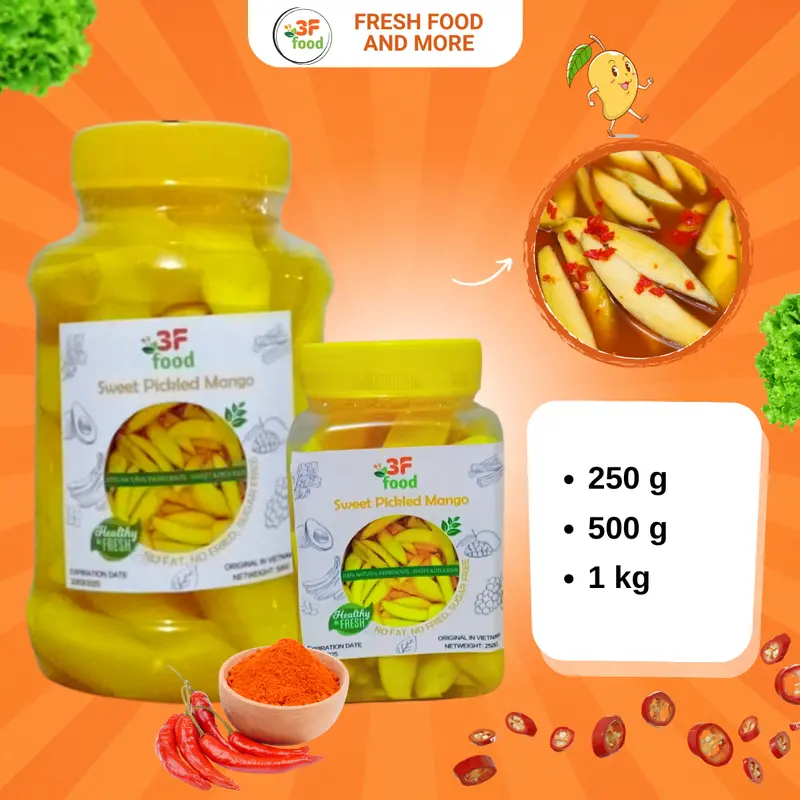 [3F FOOD] Beli 2 gratis 1 Manisan buah mangga pedas 250/500g, Gula asli, Kualitas premium Frozen 4