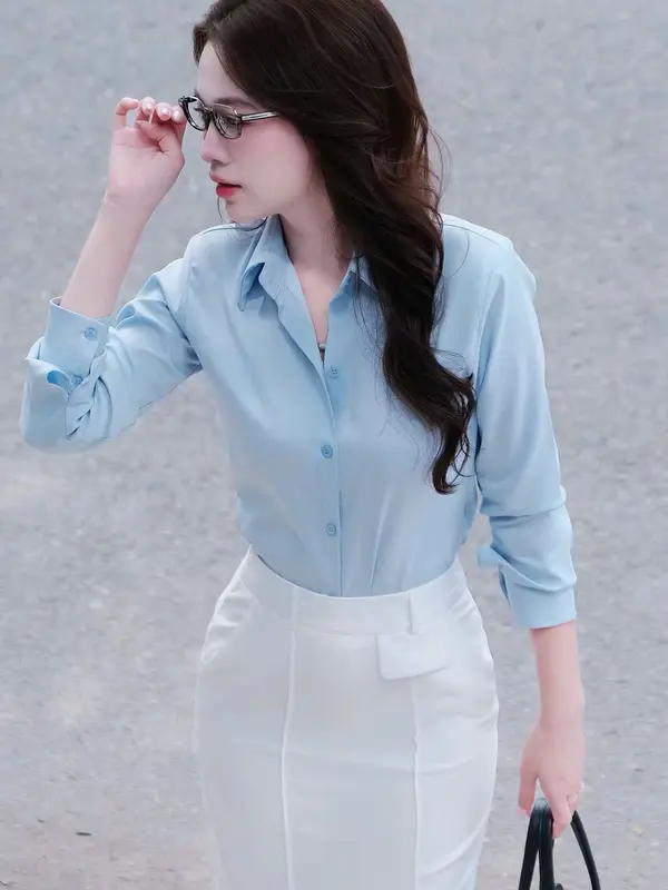 La Merci - Áo Sơ Mi Nữ Xược Tay Dài Thanh Lịch Đi Làm Đi Chơi Thoải Mái A09 | BigBuy360 - bigbuy360.vn La Merci - Áo Sơ Mi Nữ Xược Tay Dài Thanh Lịch Đi Làm Đi Chơi Thoải Mái A09 | BigBuy360 - bigbuy360.vn