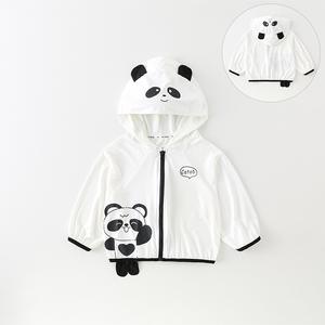 SCBEBE キッズパンダデザインのフード付きコート