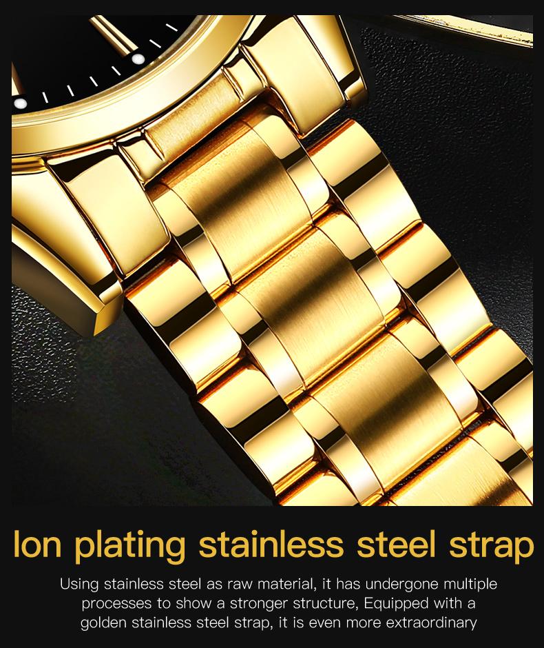 Product Introduction of 【1-year warranty】OLEVS Đồng hồ nam chính hãng thạch anh  dây thép không gỉ dạ quang chống nước 6898G Watch Đeo Tay 6