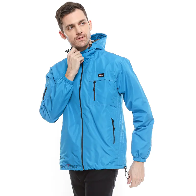 Welzick - Jaket Windbreaker Outdoor Pria Wanita Medium Jumbo - JGN002 Turkis 1