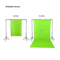 Gambar IMPODIO Greenscreen ekonomis bahan Spunbond 1.6m x 3m - Backdrop Foto Studio Ekonomis & Murah untuk Youtuber / Vlogger - Hijau dari Impodio Kota Tangerang Selatan 3 Tokopedia