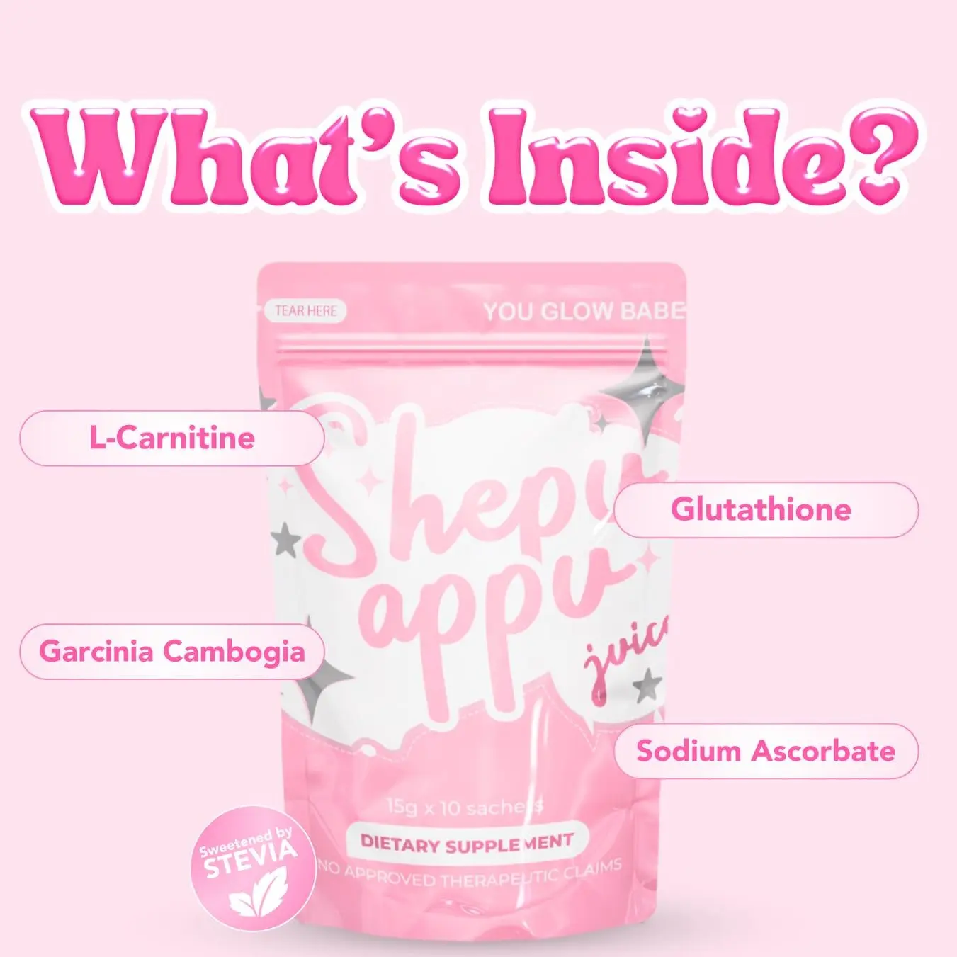 BUNDLE YOU GLOW BABE - SHEPU APPU JUICE DRINK - BEAUTY WHITE CAPSULES -  TikTok Shop Philippines