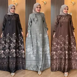 Kareen - Kamara Gamis Muslim Silky Motif Mewah Bahan Halus Lembut