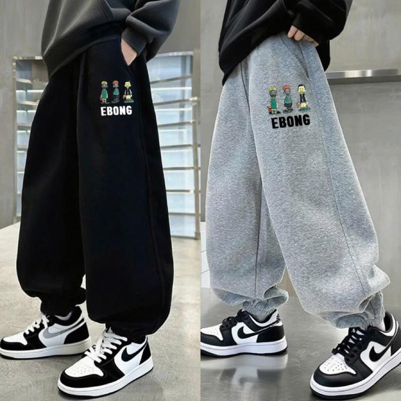   2204  Quần Nỉ Dài Cho Bé Trai Từ 15-63kg Chất Liệu Nỉ Ép 2 Da Xịn QCCC Dày Dặn Ấm Áp Kiểu Dáng Gấu Bom Bơ Phù Hợp Cho Bé Trai 