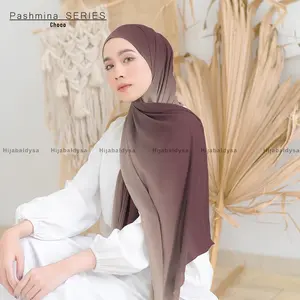 Hijabaldysa Pashmina Gradasi Ombre Premium Ceruty Ultimate Kerudung Wanita Muslim Syari Elegan & Syar'i Tampil Anggun