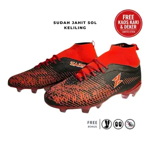 SEPATU BOLA ZARS NOVA CRIMSON ORIGINAL SUDAH JAHIT SOL FREE KAOS KAKI & DEKER