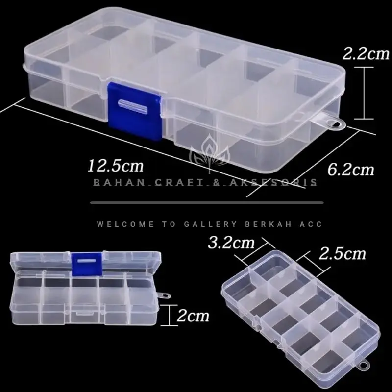 Kotak Penyimpanan Plastik Serbaguna Box Storage Plastik 2×5 Sekat 1