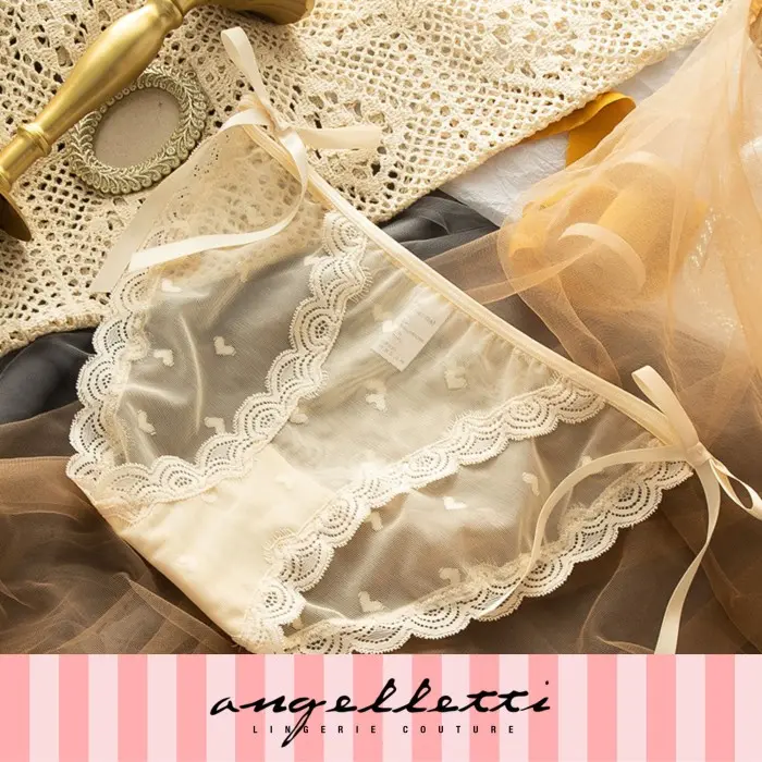 Angelletti Japanese Women Lace Panties Yellow M