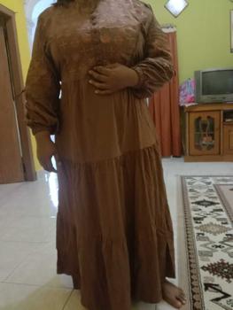 Product Review of Gamis Slavina Bordir Busui Kancing Muslim Wanita Simple Elegant Mayung Twill Nyaman Rempel Cantik from t**4 2