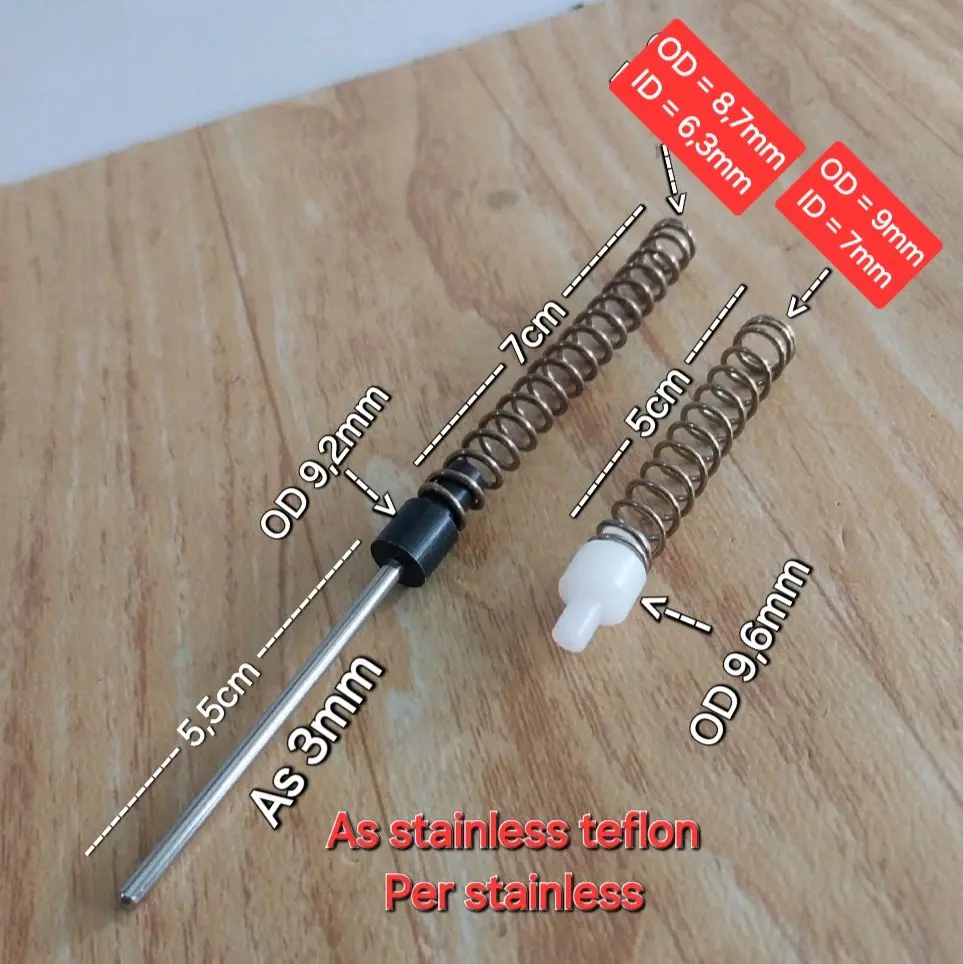 Per stainless pentil teflon set katup pompa udara