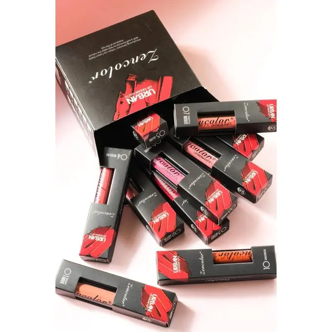 Lipstik ZENCOLOR Urban matte lip cream Tersedia 12 Varian Warna