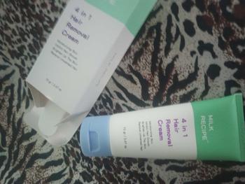Product Review of Milk Recipe 4 in 1 Hair Removal Cream - Krim Perontok Bulu - Krim Waxing Perontok Bulu Ketiak  Non-Irritating untuk Melembapkan Anti Iritasi dan Anti Chicken Skin dengan Niacinamide Wax from E**n K**a 2